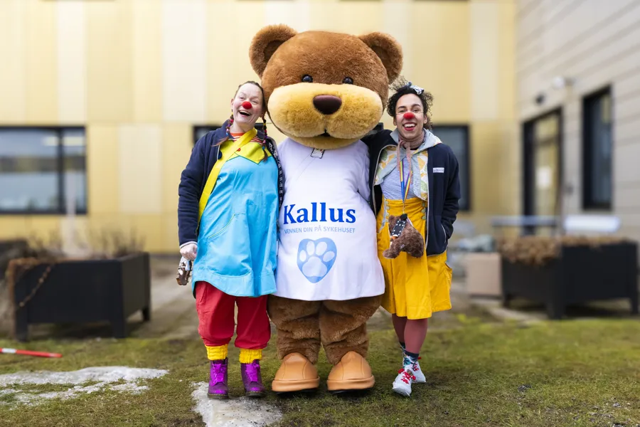Kallus med sykehusklovnene