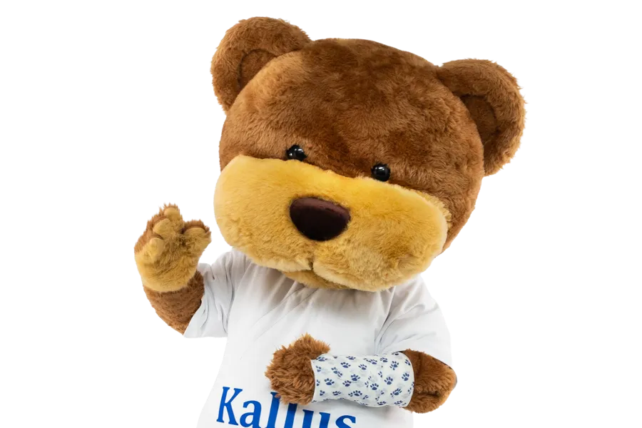 Kallus med gips på armen