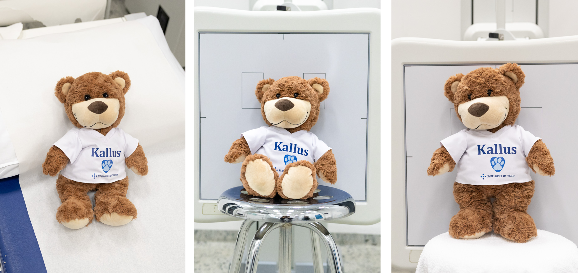 kallus tar røntgen når han ligger, sitter og står