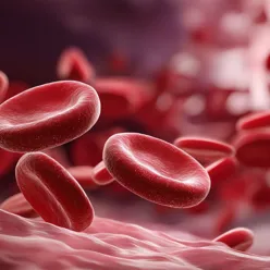 Et nærbilde av en rød blomst