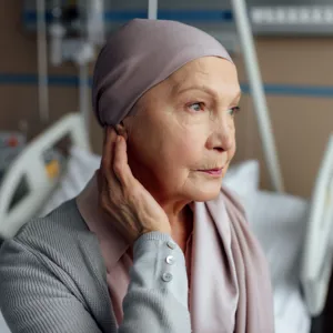 Illustrasjon: En kvinnelig kreftpasient