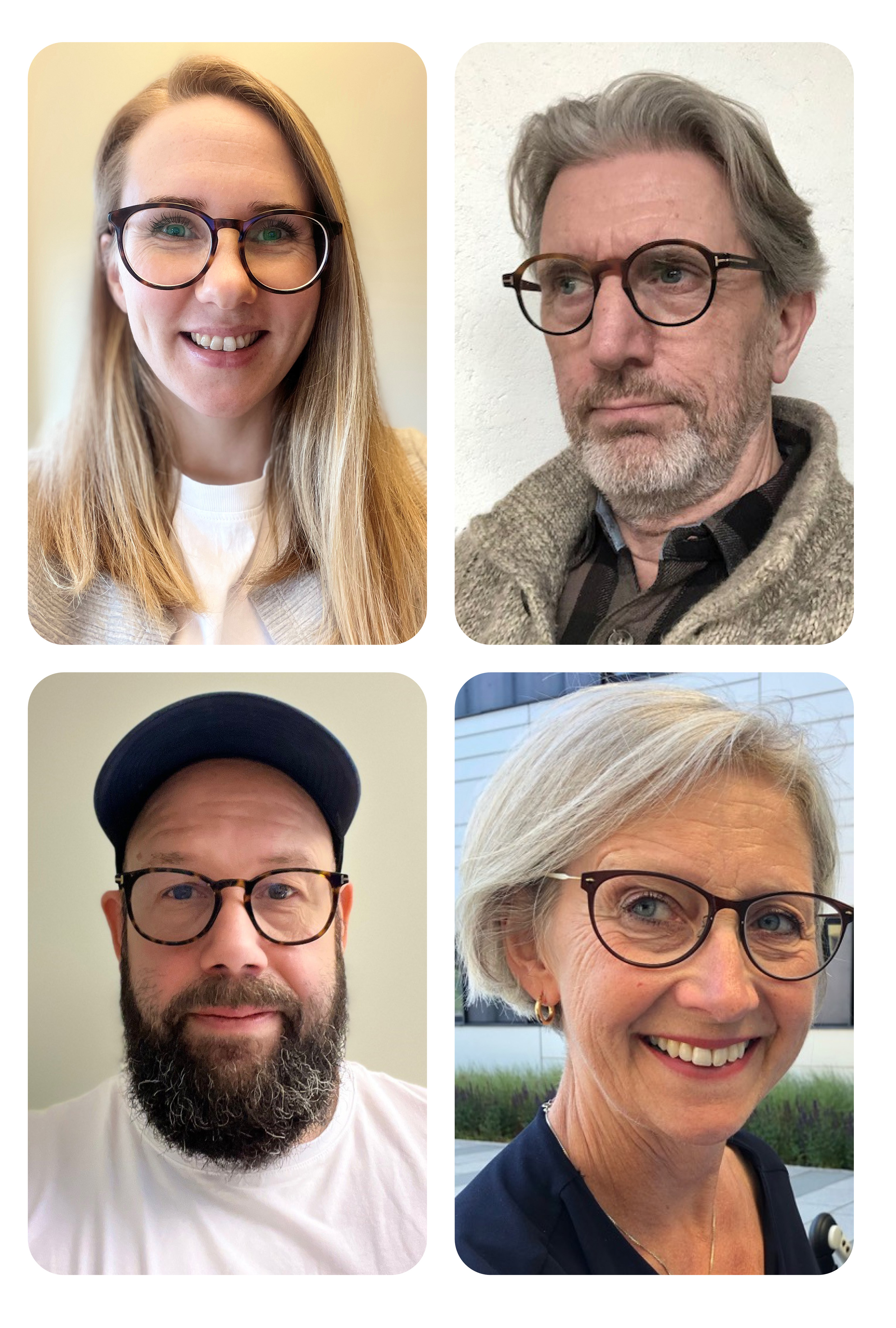 En collage av mennesker