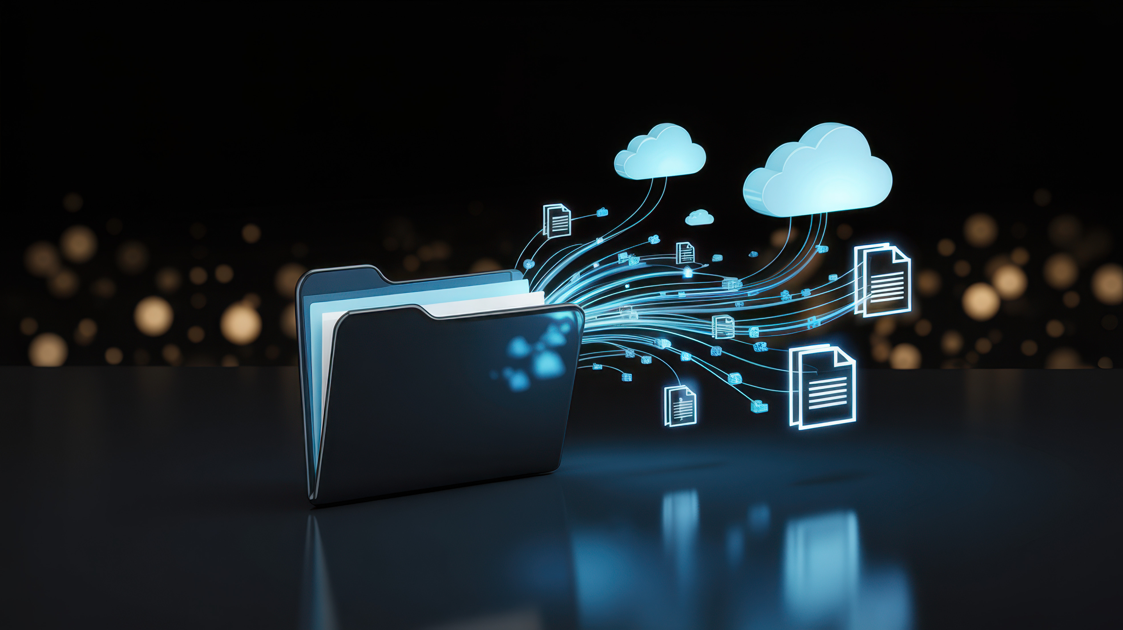 Illustrasjon. filer og skydeling