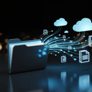 Illustrasjon. filer og skydeling