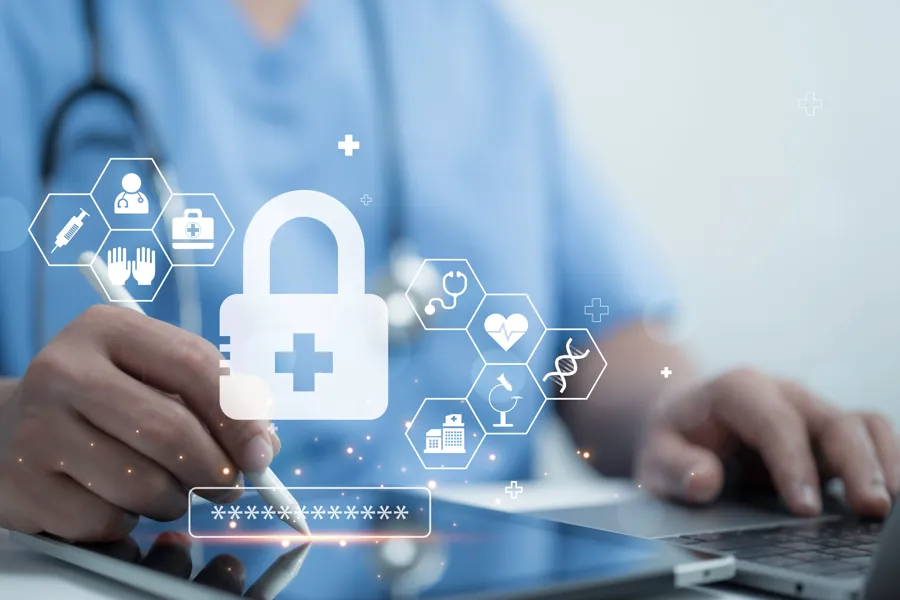 Illustrasjon på personvern - hengelåssymbol