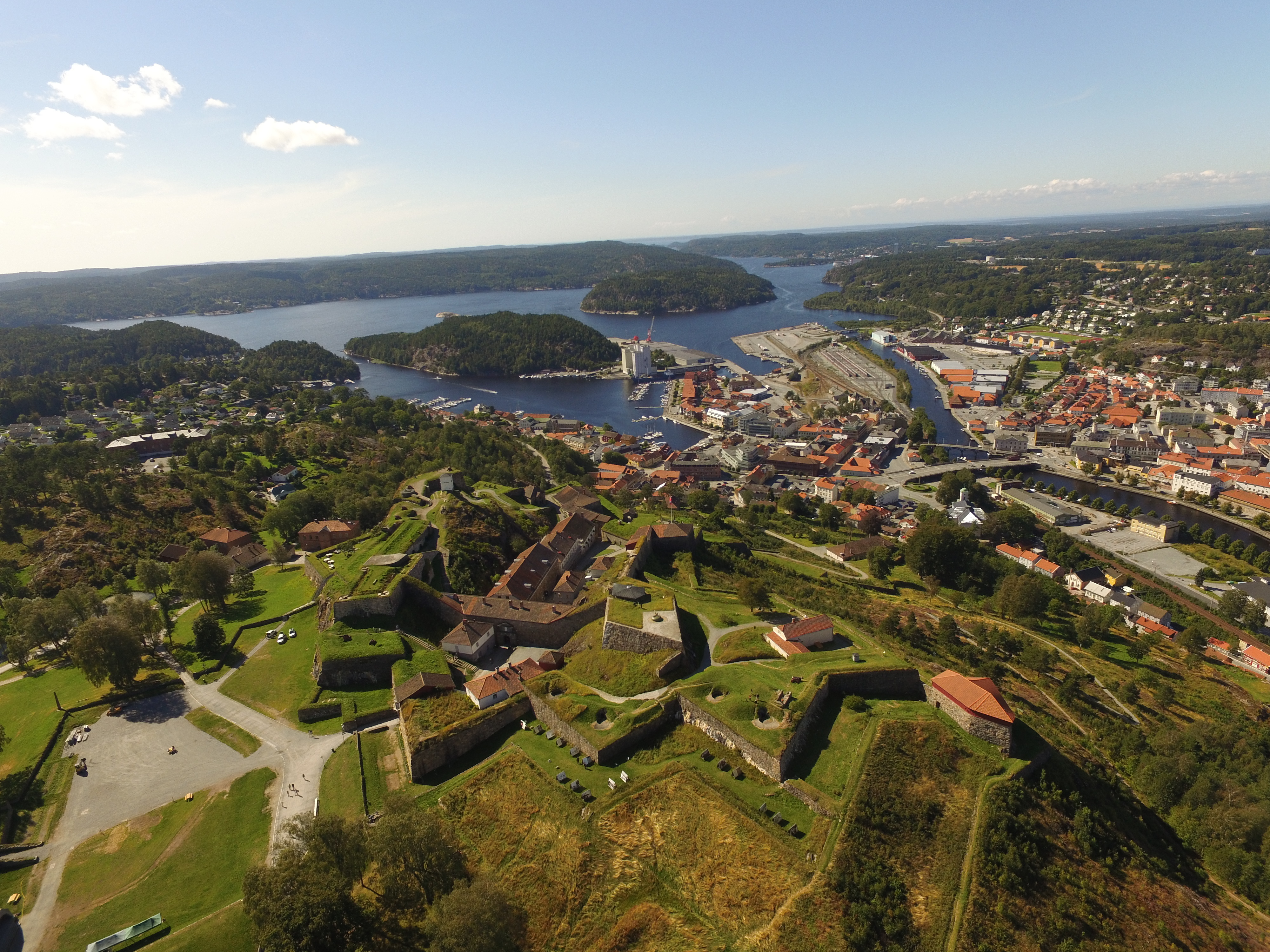 Festningen i Halden med utsikt over fjorden