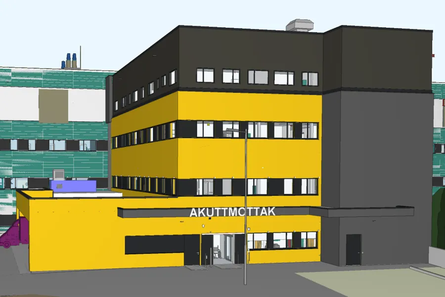illustrasjon ny inngang akuttmottak