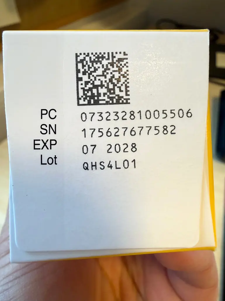 QR-kode på darzalex-pakning