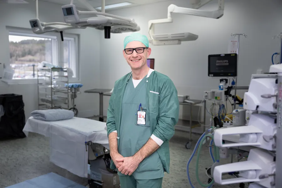 En person på et sykehusrom