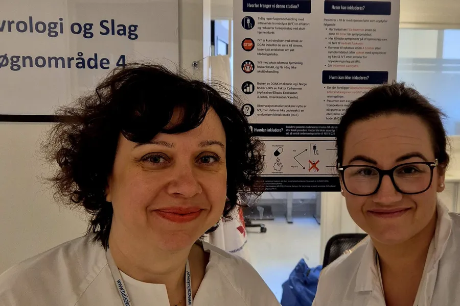 Et par personer som poserer for kameraet