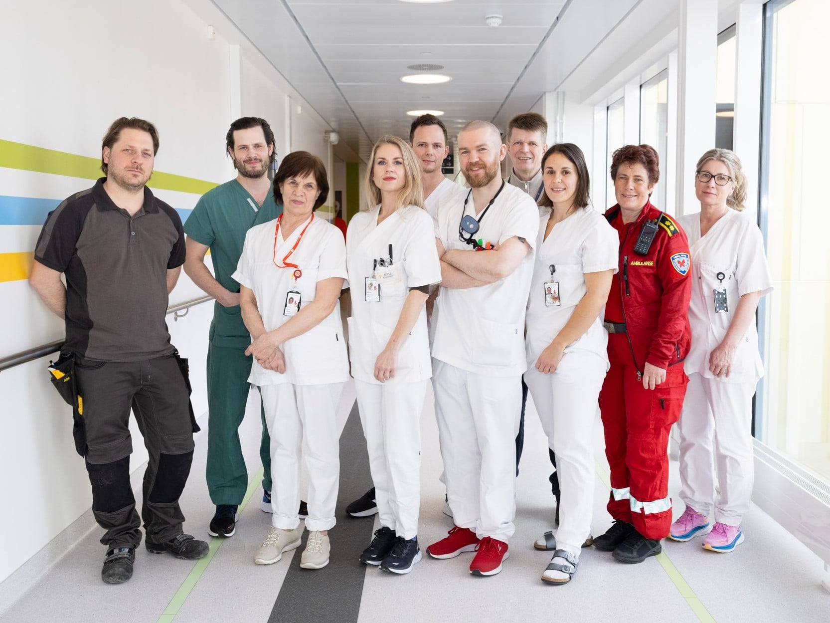 Medarbeidere fra mange yrkesgrupper