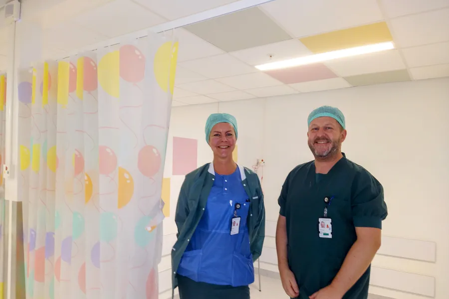 Barnevennlig mottaksrom på operasjonsavdelingen