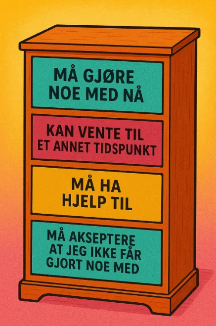 KI generert illustrasjon av stress skuffer