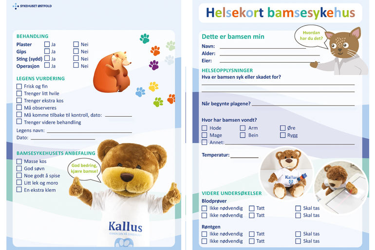 Helsekort som ble delt ut til barna