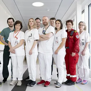 A group of people posing for a photo