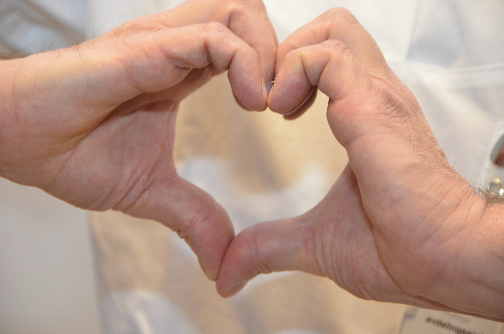A close-up of a person's hand