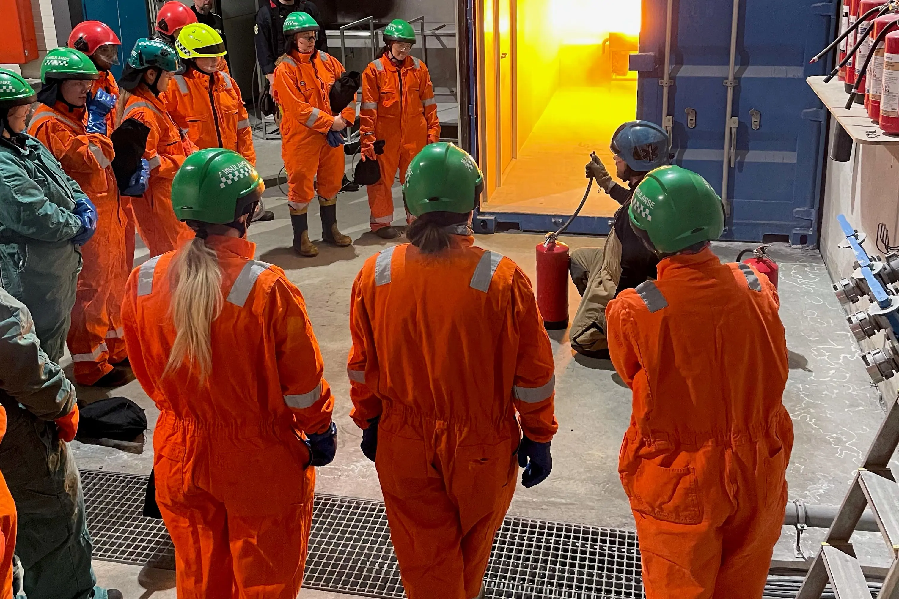 Brannslukking var også blant oppgavene.