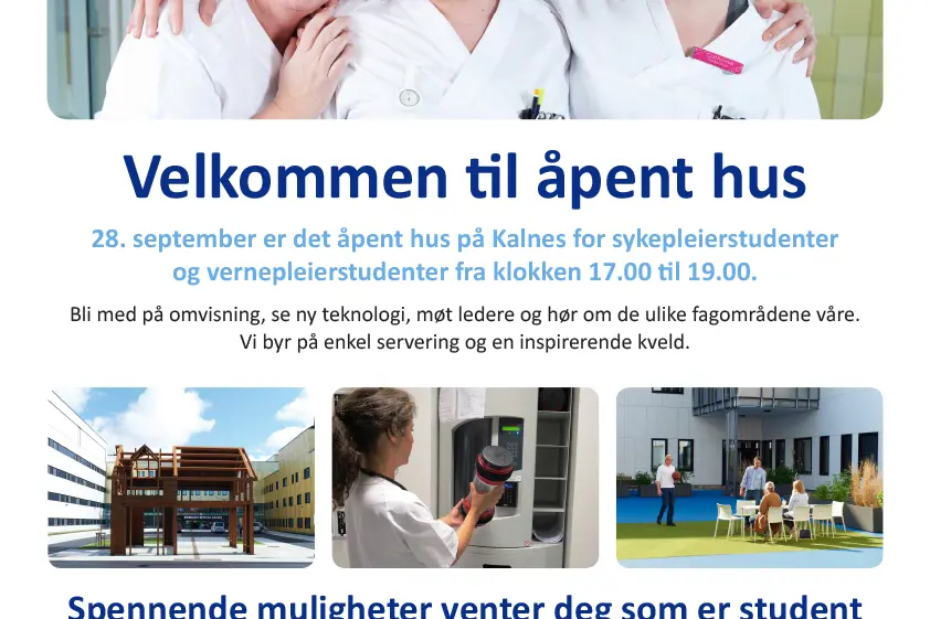 Plakat til åpent hus