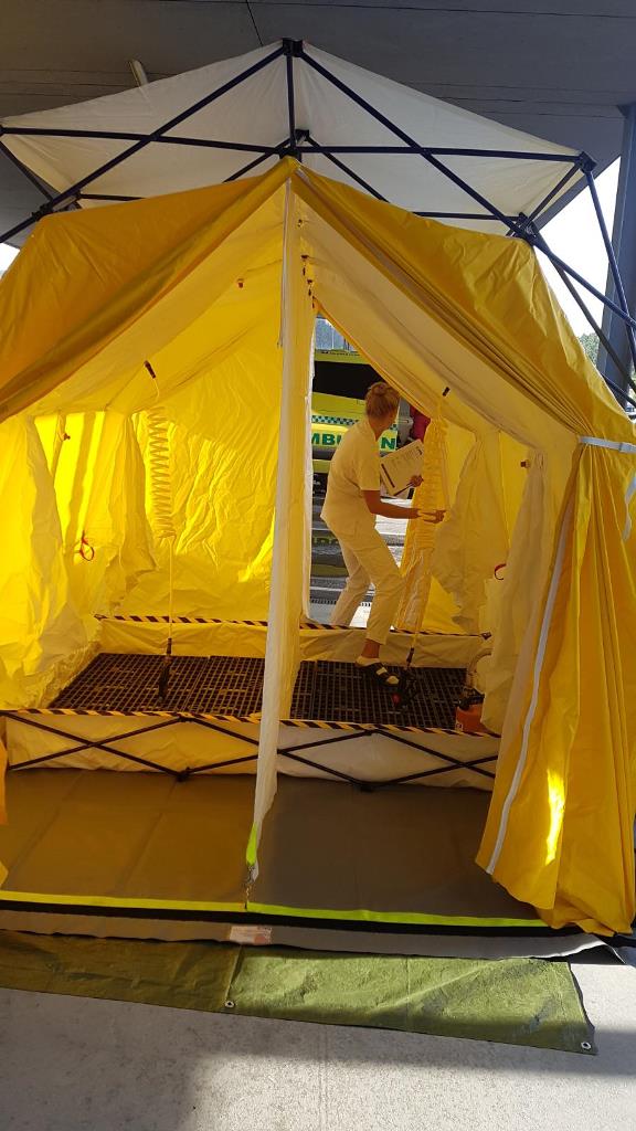 Telt brukt i øvelsen
