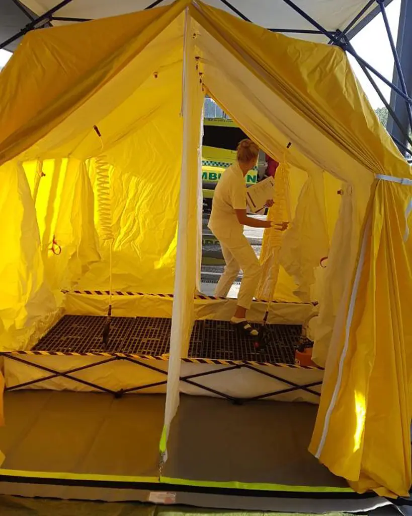 Telt brukt i øvelsen