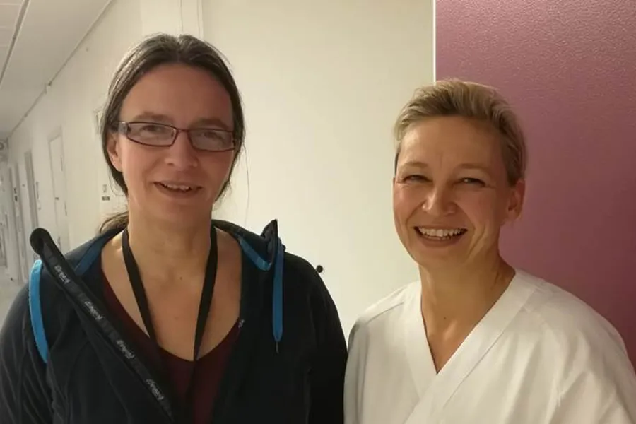 Anne Sofie Larsen og karkirurg Terese Reiersen