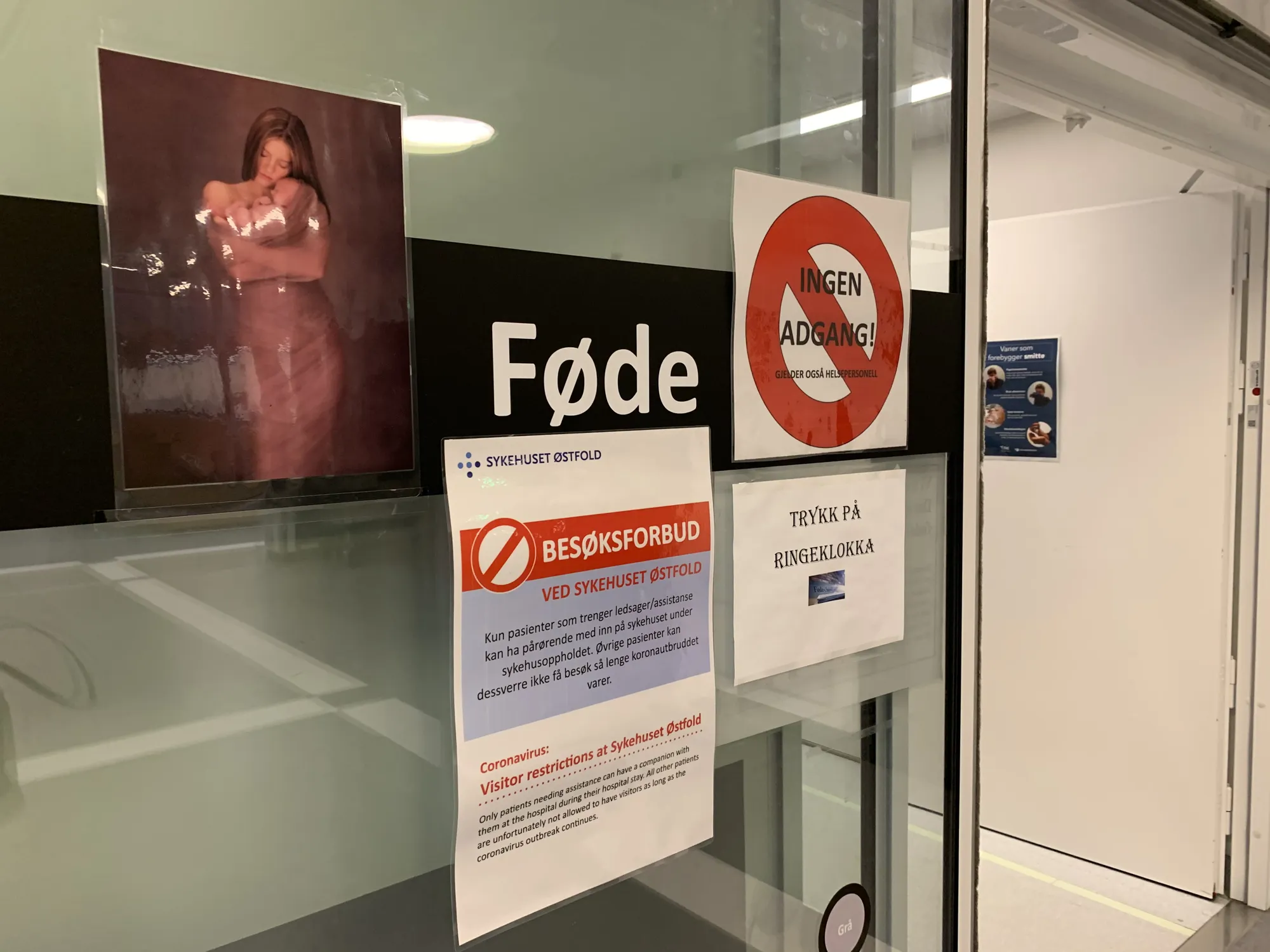 Besøksforbud på fødeavdelingen