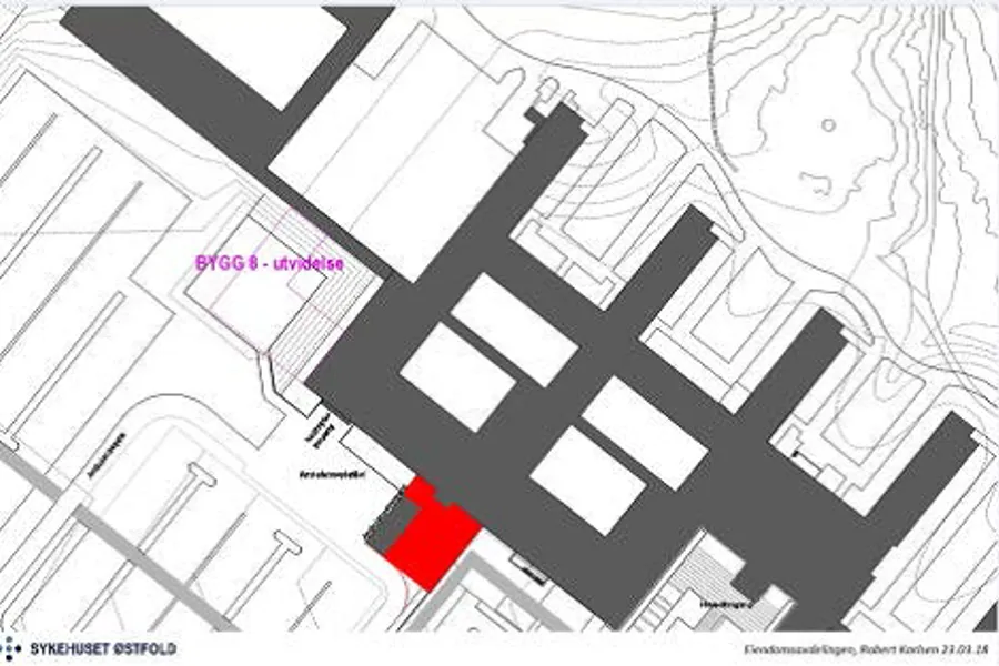 Skisse utvidelse akuttmottak