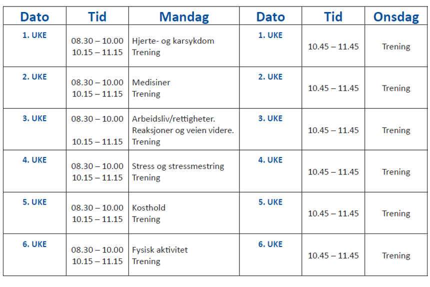 Program gruppe 1