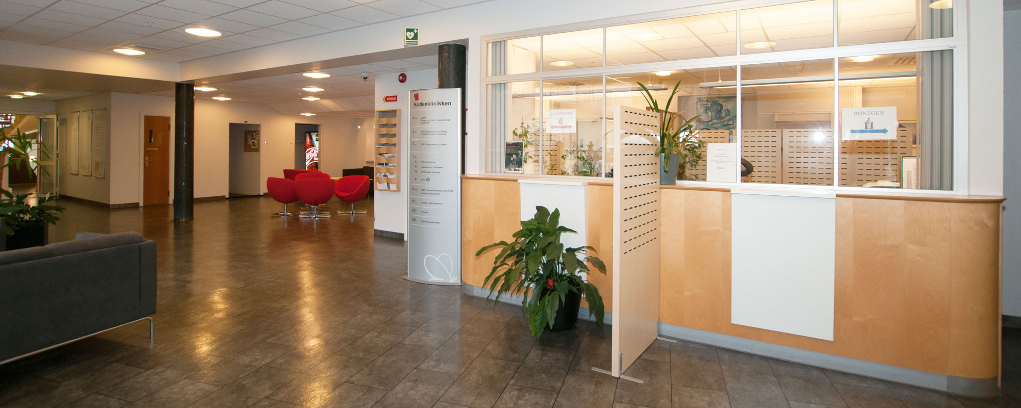 Bilde fra vestibyleområdet på Haldenklinikken