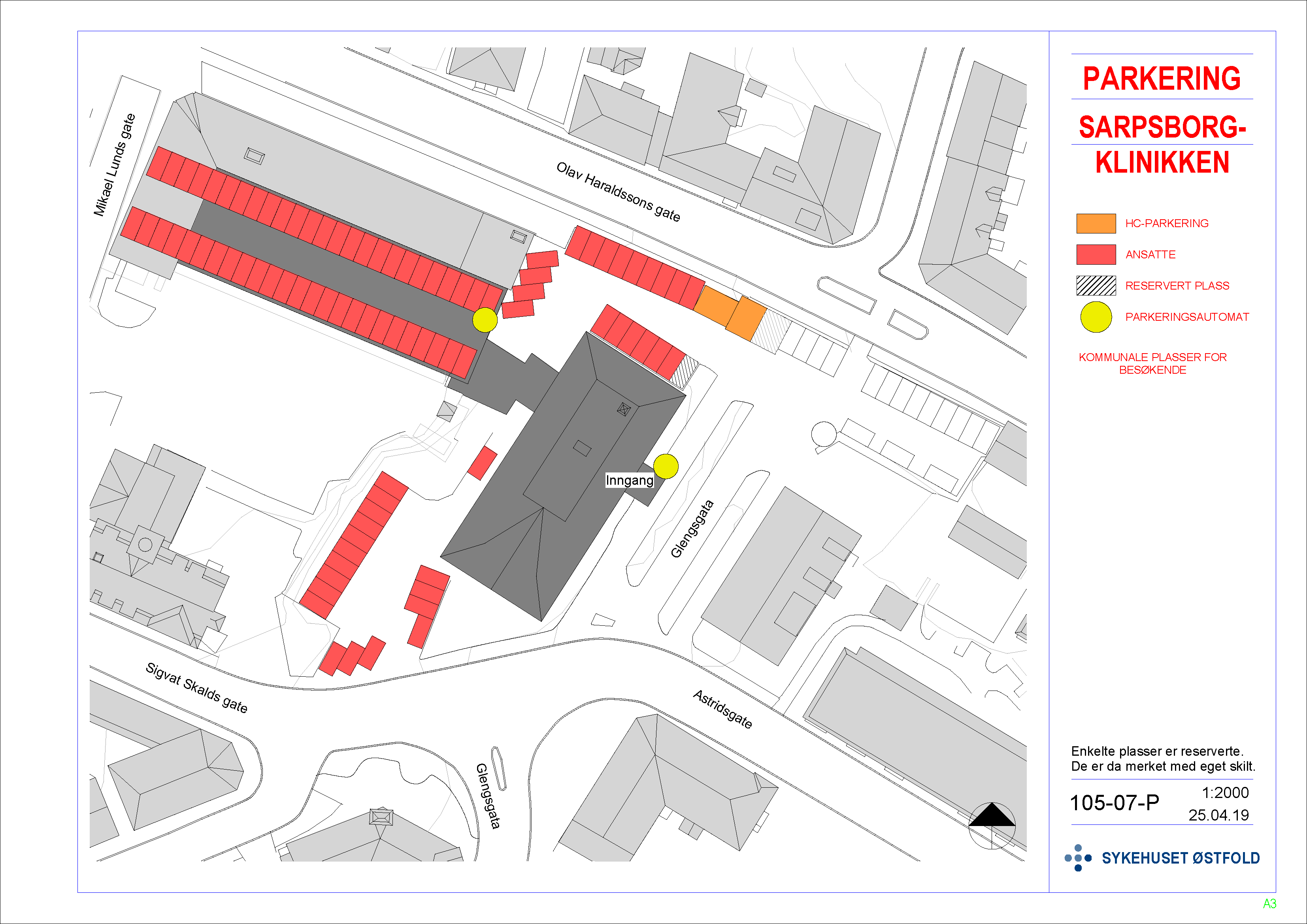 Parkeringsoversikt Sarpsborgklinikken