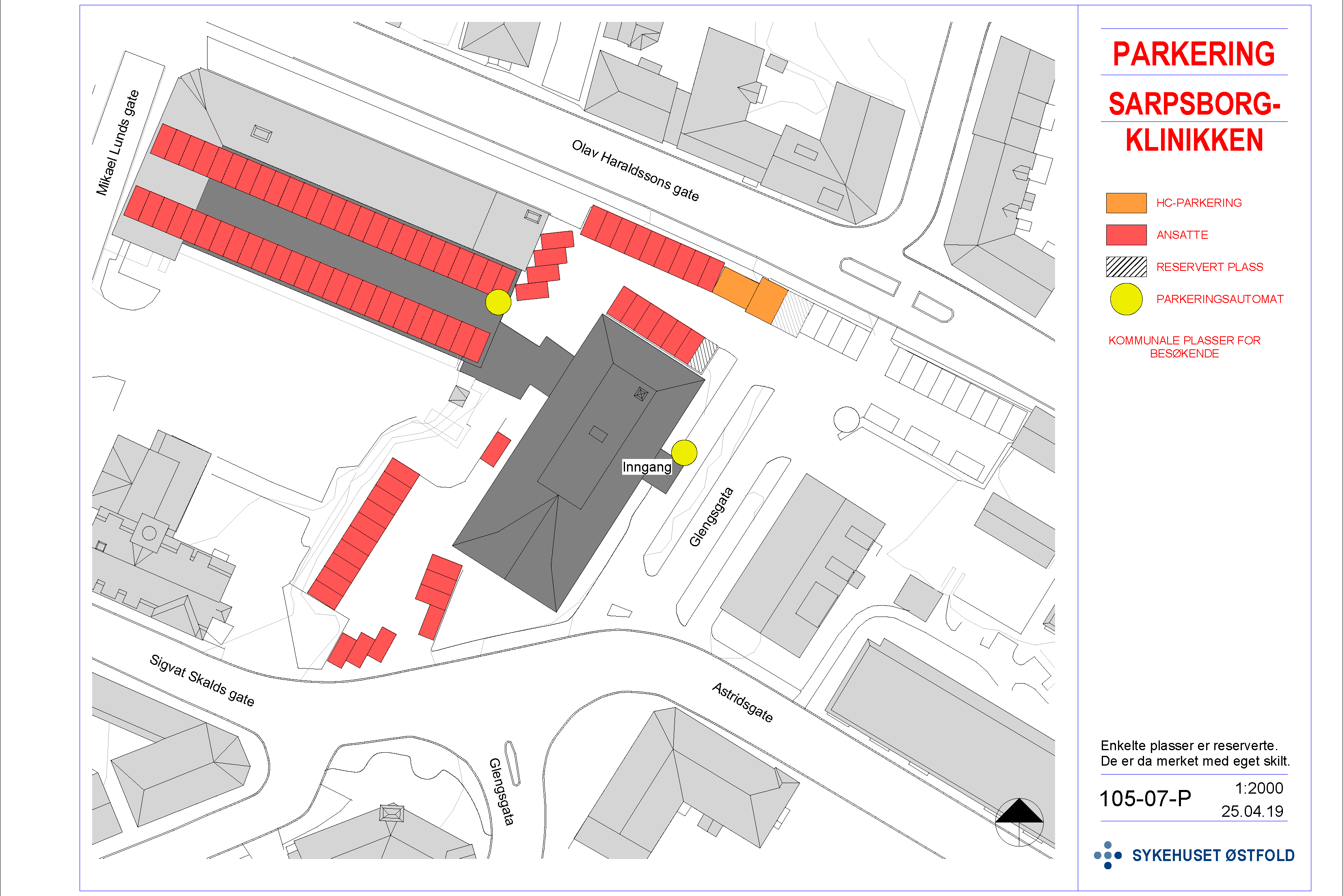 Parkeringsoversikt Sarpsborgklinikken