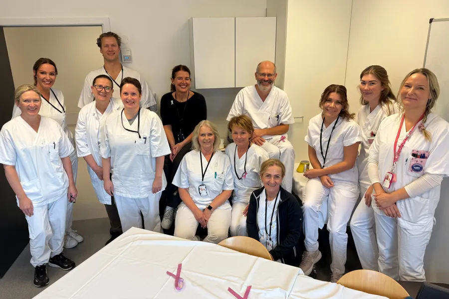 Representanter fra bryst- og endokrinkirurgisk seksjon, patologisk seksjon, pasientservice og booking og ledelsen i kirurgisk avdeling.