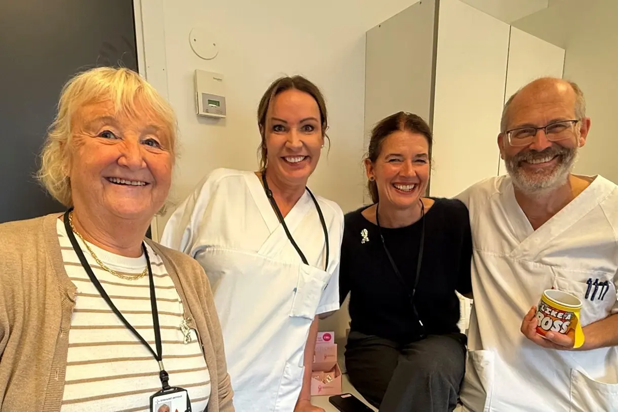 Rådgiver Bente Husvik, seksjonsleder Anne Lene Rise Gabrielsen, ass avdelingssjef kirurgi Vibeke Hauger Jahle og seksjonsleder Eskil Fluge