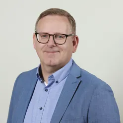 A man wearing glasses