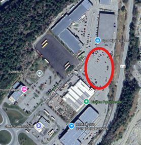 Kart over hvor helseekspressen stopper på Svinesundsparken