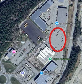 Kart over hvor helseekspressen stopper på Svinesundsparken