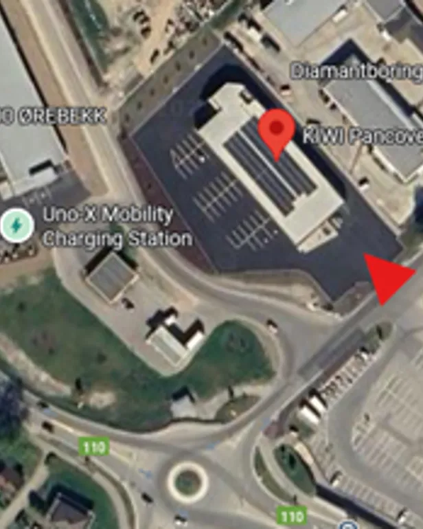 Kart over hvor helseekspresssen stopper på Gressvik