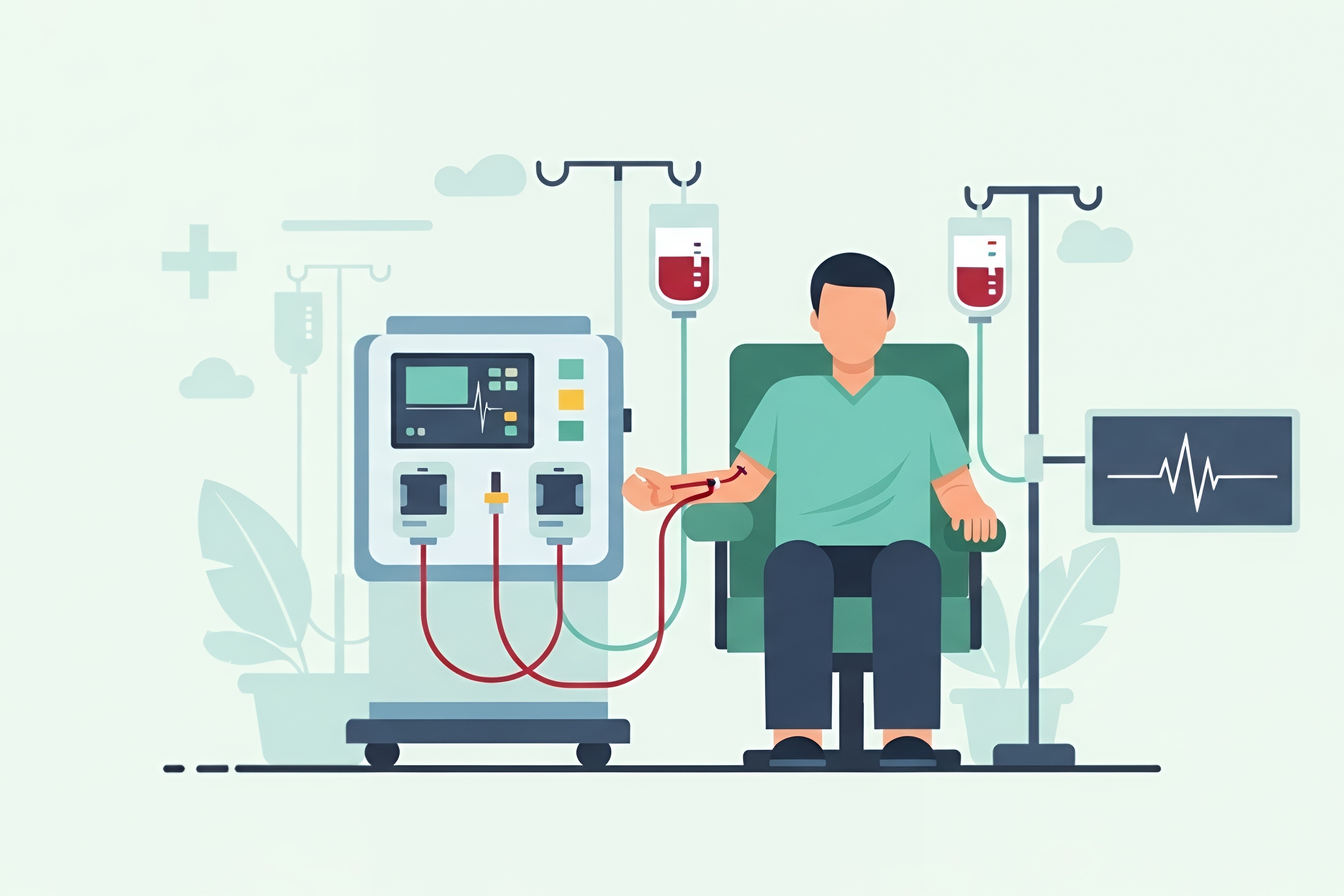 Dialyse illustrasjon