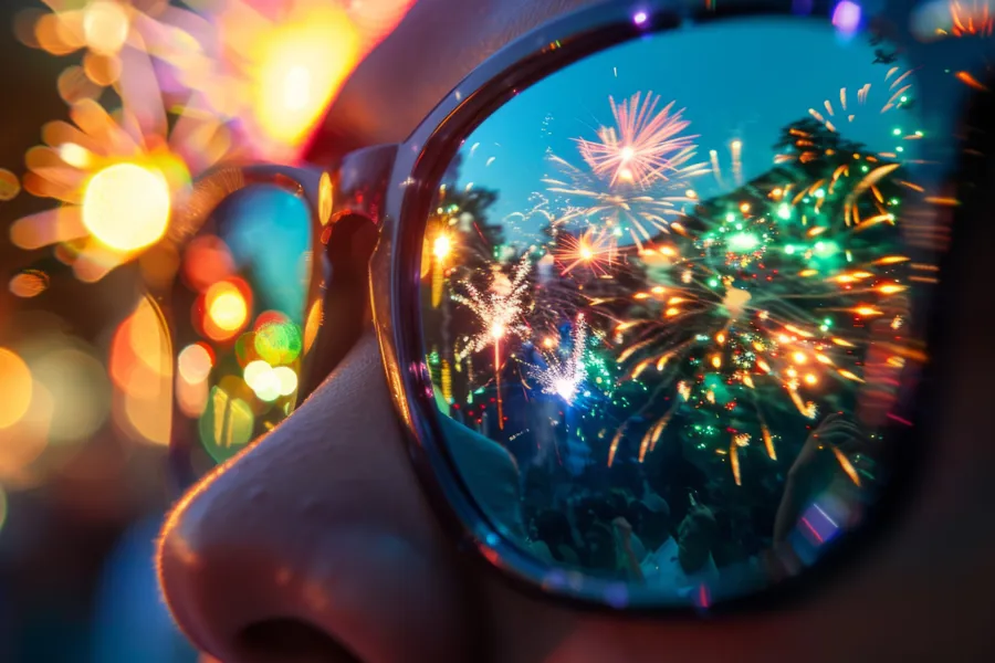 Beskyttelsesbriller ved fyrverkeri